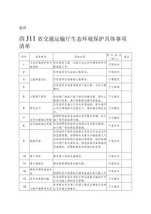 四川省交通运输厅生态环境保护具体事项清单.docx