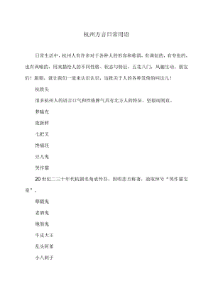 杭州方言日常用语（2023年）.docx
