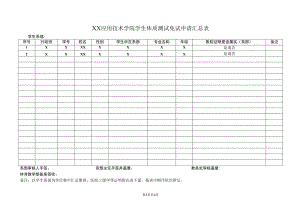XX应用技术学院学生体质测试免试申请汇总表.docx