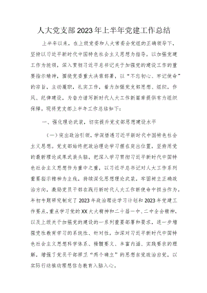 人大党支部2023年上半年党建工作总结.docx