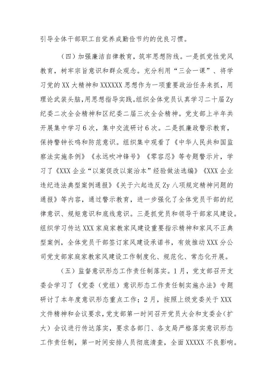 关于2023年上半年某区分公司纪检监察工作总结.docx_第3页