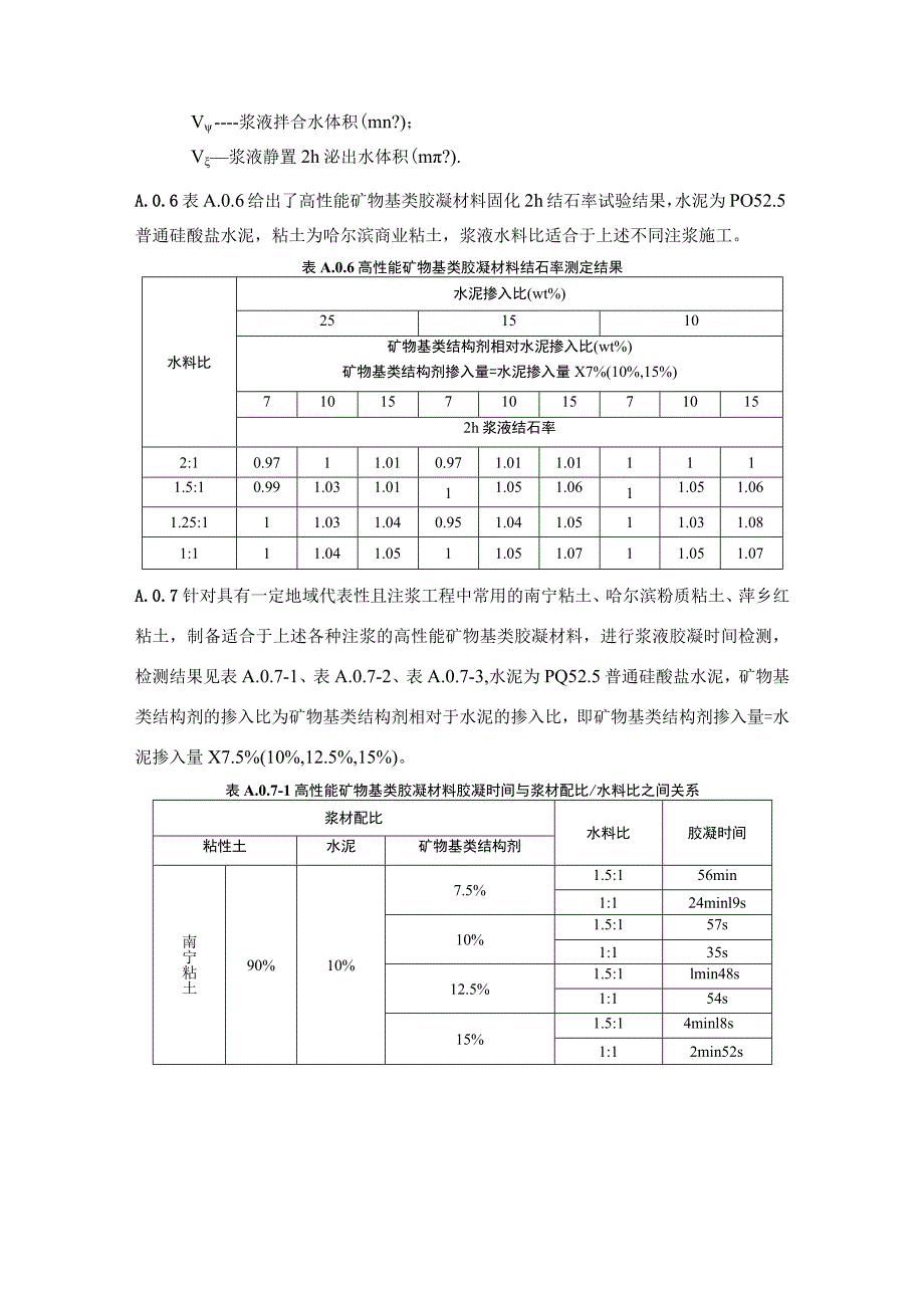 矿物基类胶凝材料浆液、结石体性能与影响因素、高性能锚固剂浆液结石体性能、现场小额调浆试验方法.docx_第2页
