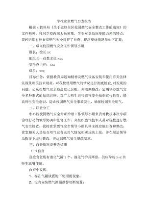 学校食堂燃气自查报告.docx