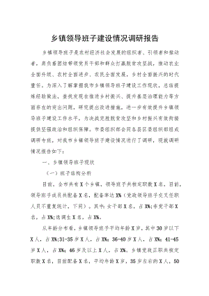 乡镇领导班子建设情况调研报告.docx