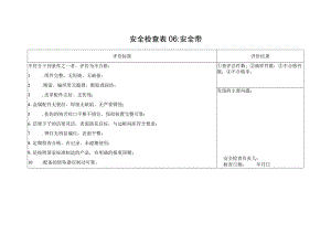 安全带安全检查表6.docx