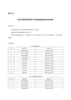 陕西省塑料购物袋产品质量监督抽查实施细则.docx