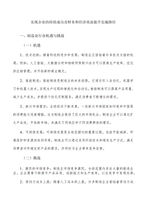 实现企业的持续成功及财务和经济效益提升实施路径.docx