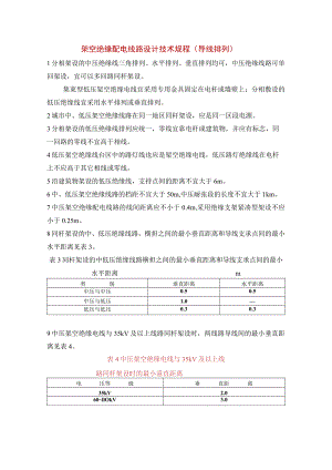 架空绝缘配电线路设计技术规程（导线排列）.docx