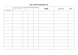 电梯、扶梯委外维修故障统计表.docx