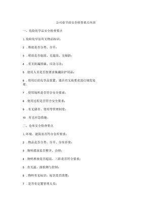 公司春节前安全检查重点内容.docx