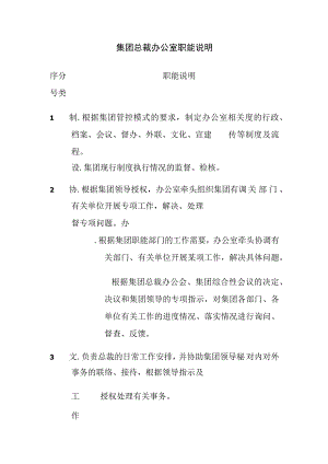 集团总裁办公室职能说明(全).docx