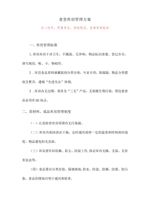 食堂库房管理方案.docx