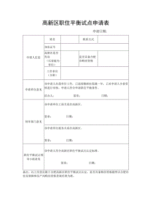 高新区职住平衡试点申请表.docx
