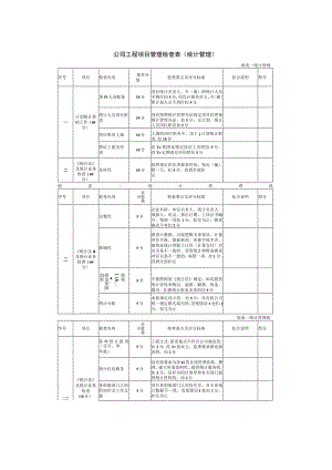 公司工程项目管理检查表(统计管理).docx