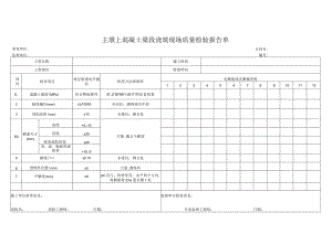 主墩上混凝土梁段浇筑现场质量检验报告单.docx