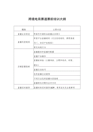 跨境电商赛道赛前培训大纲.docx