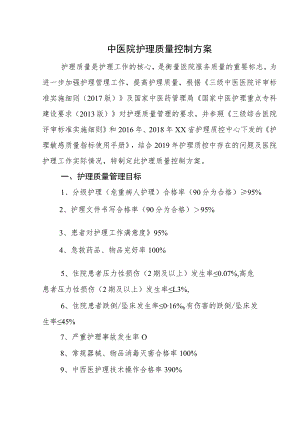 中医院护理质量控制方案.docx
