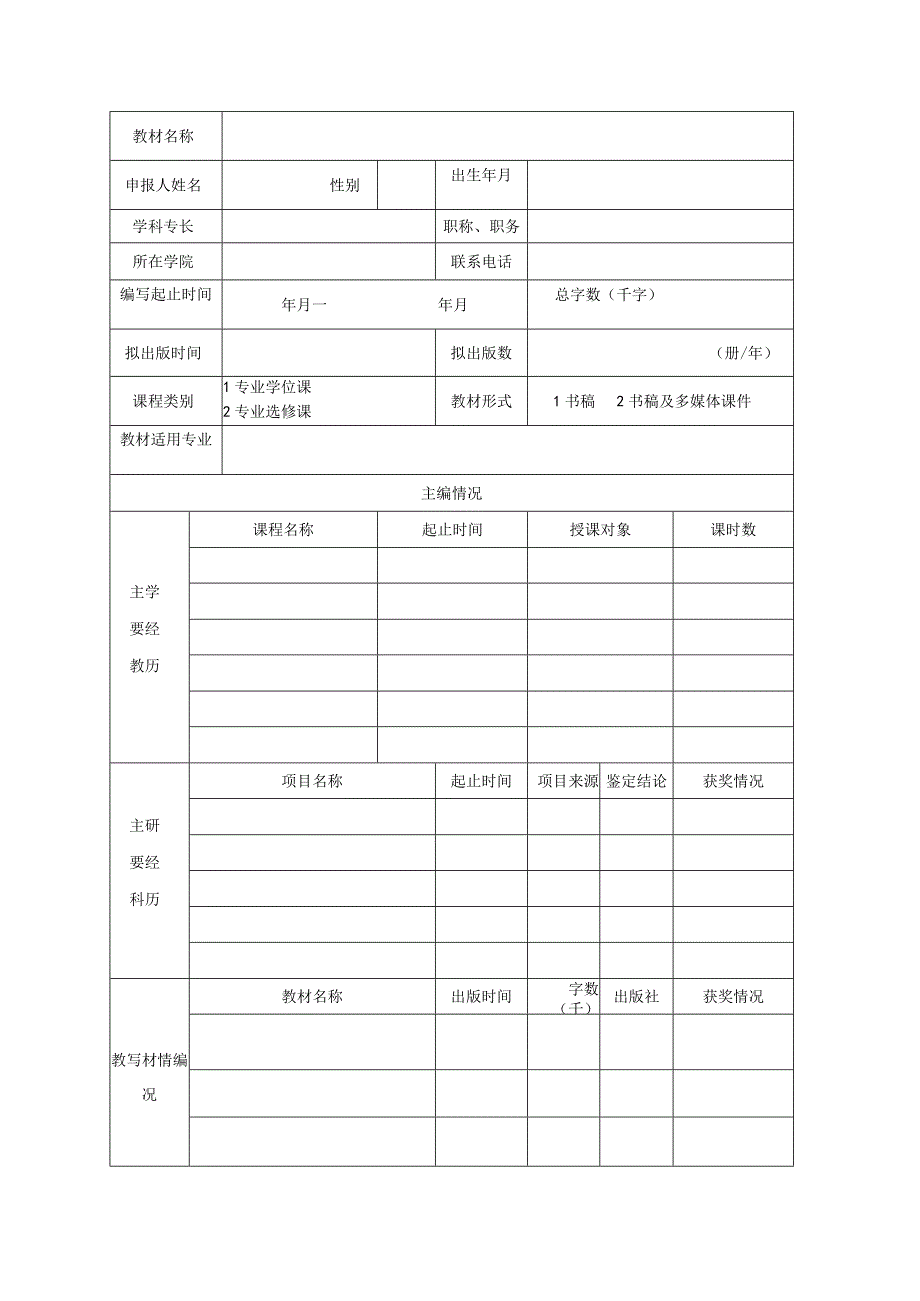 青岛大学研究生教材建设立项申请书.docx_第2页