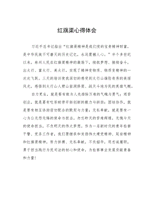红旗渠精神感悟心得体会五篇.docx