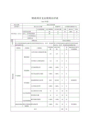 财政项目支出绩效自评表.docx