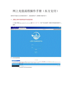 网上充值流程操作手册东方支付.docx