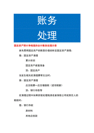 固定资产预计净残值的会计账务处理.docx