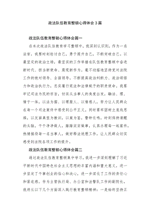 政法队伍教育整顿心得体会3篇.docx