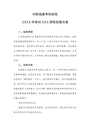 中学对标实施方案.docx