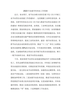 2023年加强节约用水工作简报2.docx