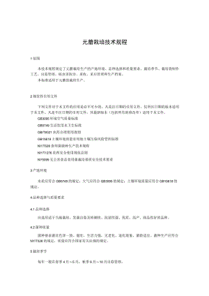 元蘑栽培技术规程.docx