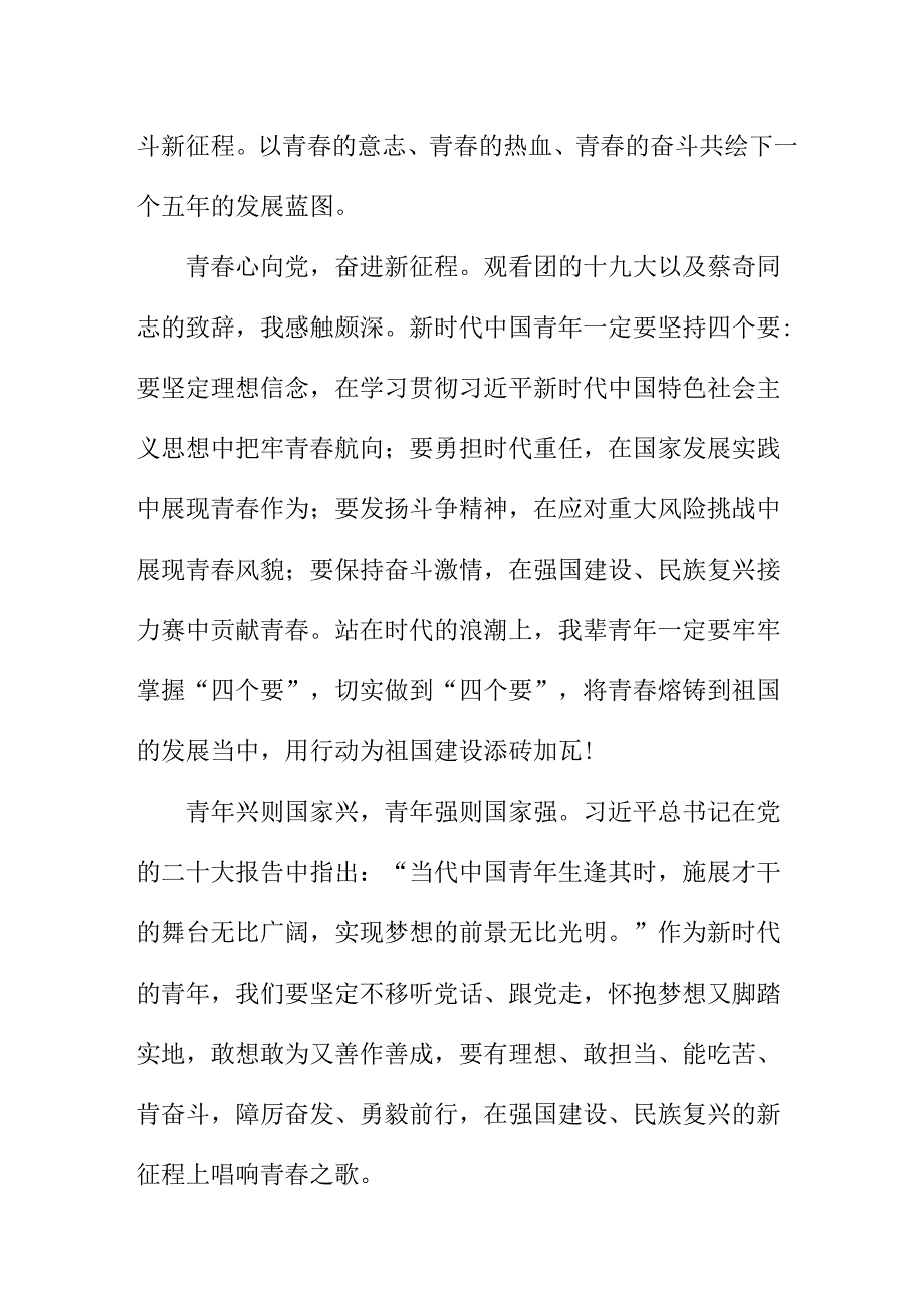 国企单位学习贯彻共青团第十九次全国代表大会精神心得体会 （8份）.docx_第2页
