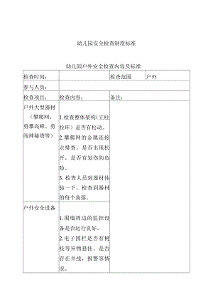 幼儿园安全检查制度标准试行.docx