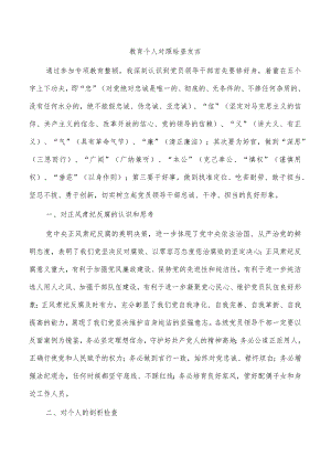 教育个人对照检查发言.docx