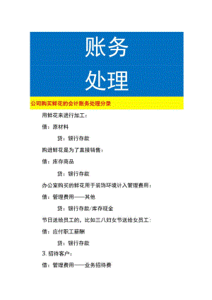 公司购买鲜花的会计账务处理.docx