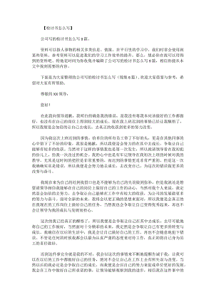 公司写的检讨书怎么写锦集6篇.docx