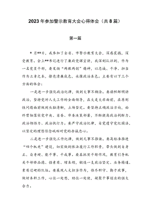 2023年参加警示教育大会心得体会（共8篇）.docx