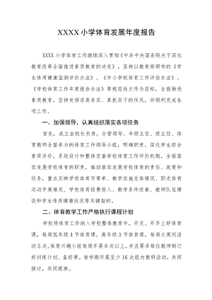 小学体育发展年度报告.docx