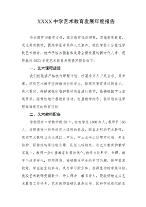 中学艺术教育发展年度报告.docx