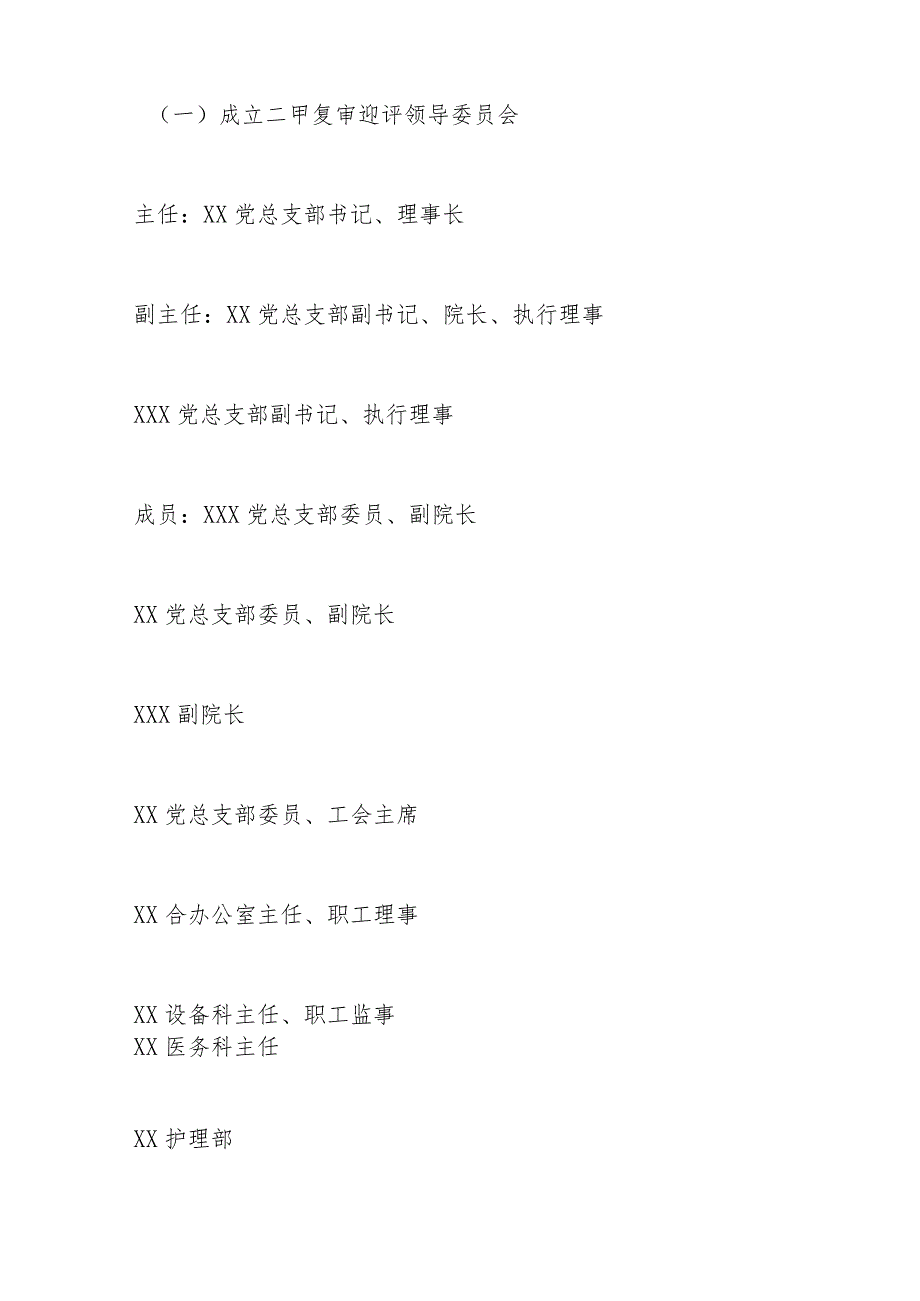 某某医院二级甲等医院复审工作实施方案.docx_第2页