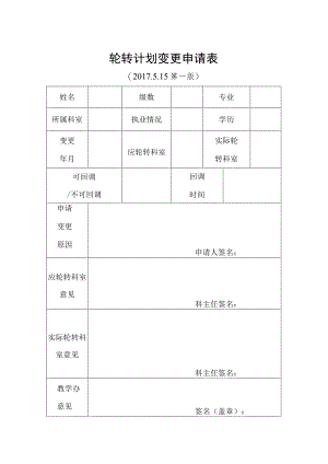 轮转计划变更申请表.docx