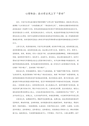 （2篇）在以学正风上下“苦功”心得体会+2023年纪委书记上半年工作情况报告范文.docx