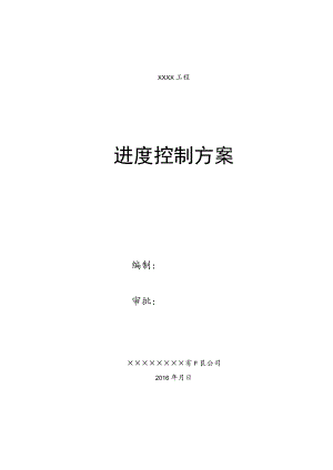 进度控制方案及措施.docx