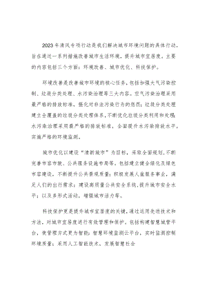 2023年清风专项行动工作小结.docx