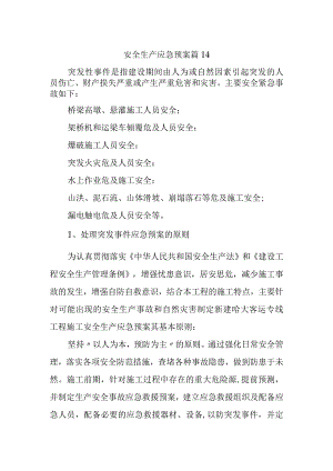 安全生产应急预案 篇14.docx
