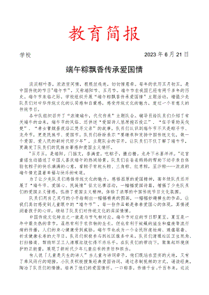 开展端午节主题系列活动简报.docx