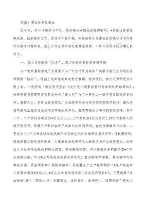 招商引资经验典型做法.docx