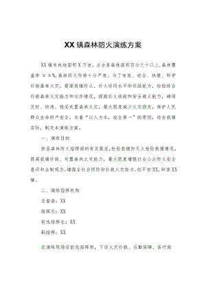 XX镇森林防火演练方案.docx