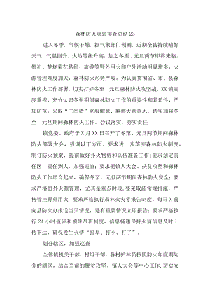 森林防火隐患排查总结23.docx