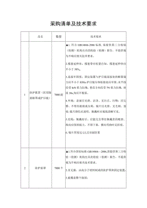 采购清单及技术要求.docx