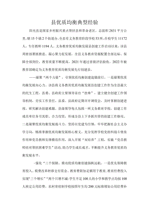县优质均衡典型经验.docx